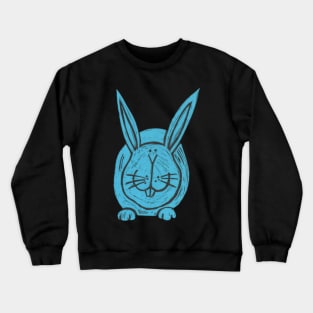 Rabbit, A Big , Fat, Blue Rabbit! Crewneck Sweatshirt